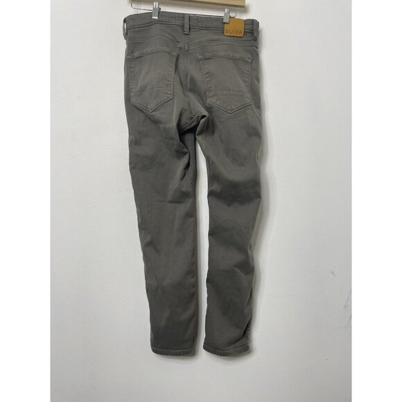 Du/er Mens 33x30 Green Gray Denim Jeans N2X Slim Stretch - Picture 3 of 10